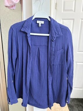 Jessica Simpson Lavender-Purple Textured Button Shirt